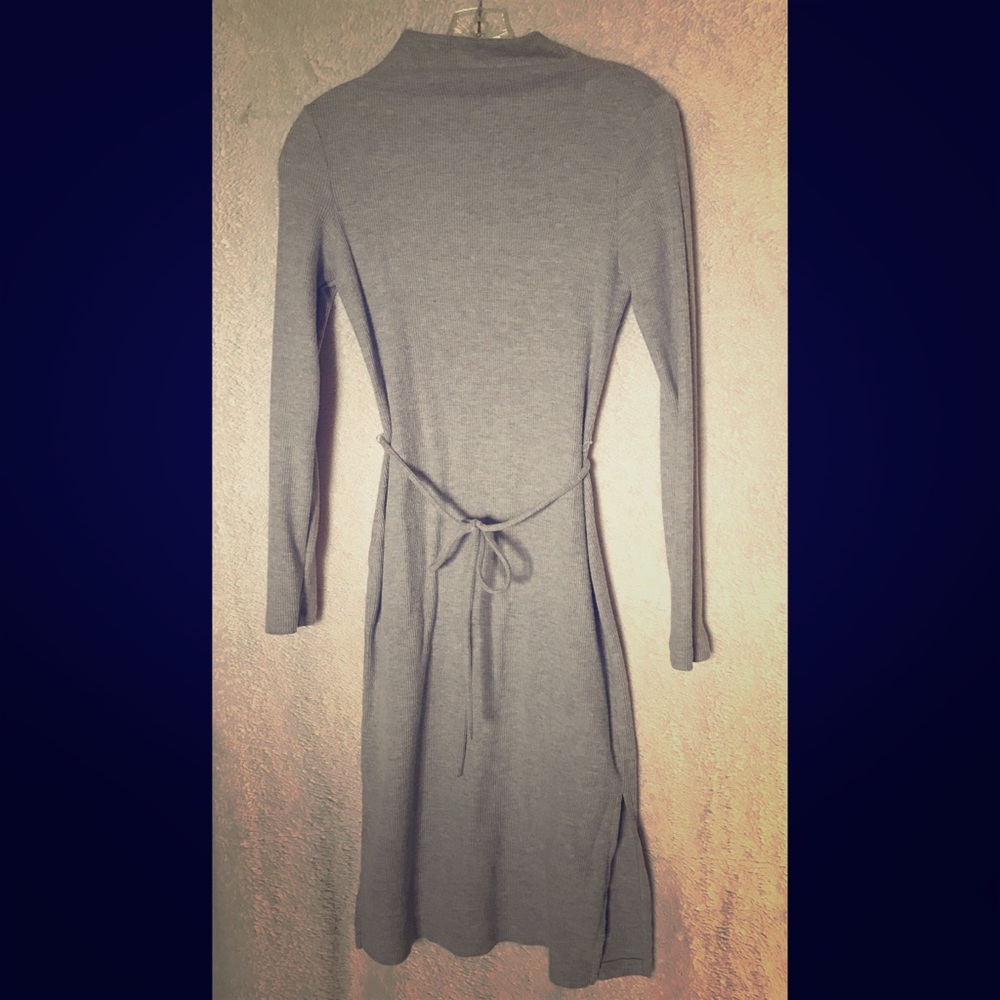 Silver/Grey Long Sleeve Knitted Dress